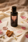 Hugs and Kisses rose praline tonka perfume bottle by R Squared